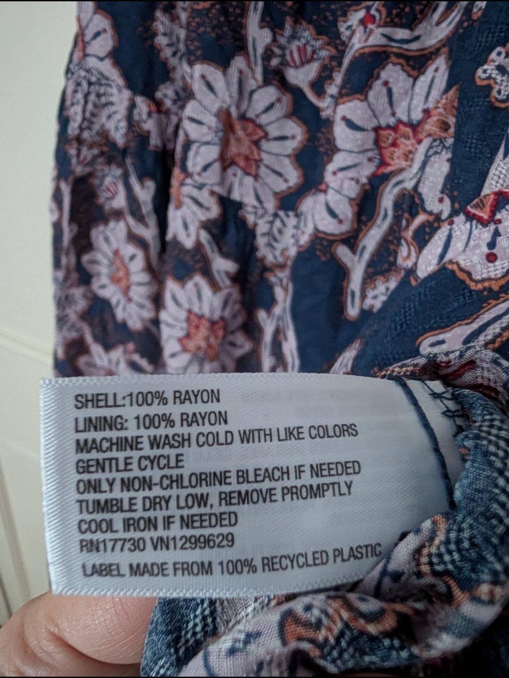 Knox Rose Navy Maxi w Pink Floral Accents NWOT - Picture 4 of 7